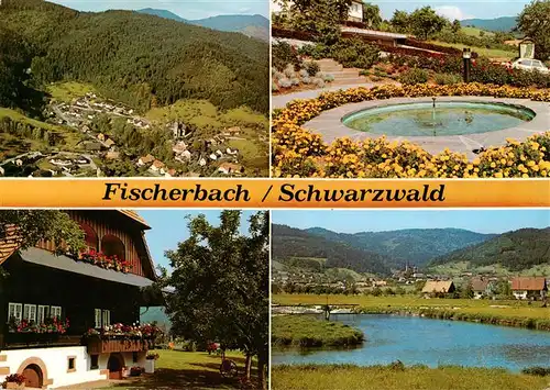 AK / Ansichtskarte 73928445 Fischerbach_Kinzigtal Fliegeraufnahme Brunnen Gasthaus Panorama
