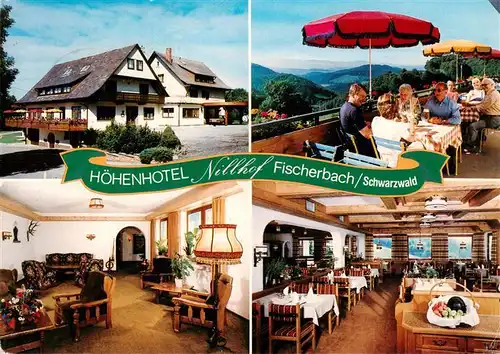 AK / Ansichtskarte  Fischerbach_Kinzigtal Hoehengasthaus Nillhof Gastraeume Terrasse