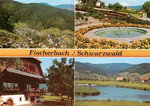 AK / Ansichtskarte 73928459 Fischerbach_Kinzigtal Fliegeraufnahme Brunnen Gasthaus Panorama