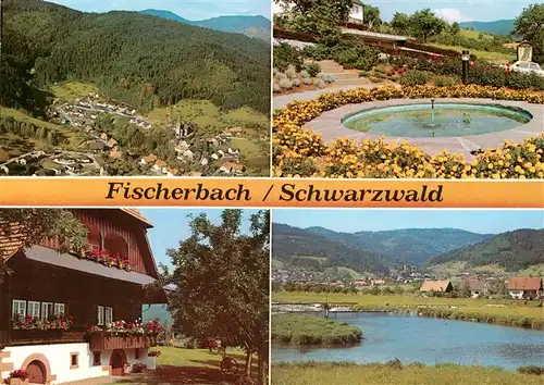 AK / Ansichtskarte  Fischerbach_Kinzigtal Fliegeraufnahme Brunnen Gasthaus Panorama