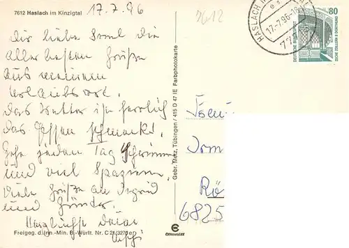 AK / Ansichtskarte  Haslach_Kinzigtal Fliegeraufnahme