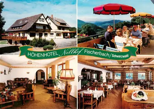 AK / Ansichtskarte 73928462 Fischerbach_Kinzigtal Hoehenhotel Nillhof Gastraeume Terrasse