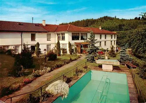 AK / Ansichtskarte  Muehlenbach_Wolfach_Kinzigtal_Baden Schwarzwald-Sanatorium Roter Buehl Swimming Pool