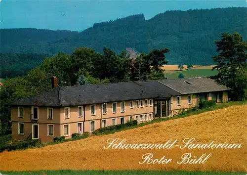 AK / Ansichtskarte  Muehlenbach_Wolfach_Kinzigtal_Baden Schwarzwald-Sanatorium Roter Buehl im Schwarzwald