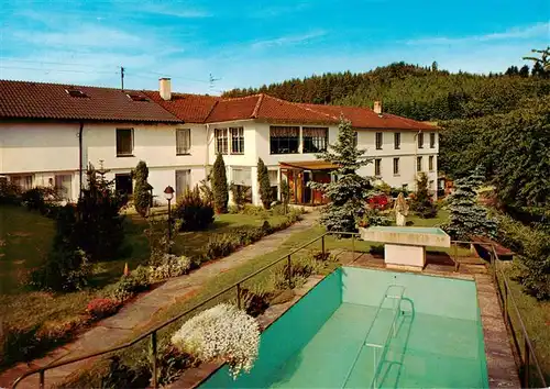 AK / Ansichtskarte  Muehlenbach_Wolfach_Kinzigtal_Baden Schwarzwald-Sanatorium Roter Buehl Swimming Pool