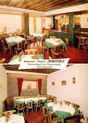 AK / Ansichtskarte  Bermersbach_Gengenbach Restaurant Pension Rebstueble Gastraeume