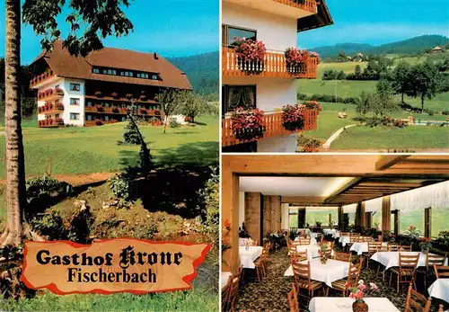 AK / Ansichtskarte 73928645 Fischerbach_Kinzigtal Gasthof Pension Krone Panorama Gastraum