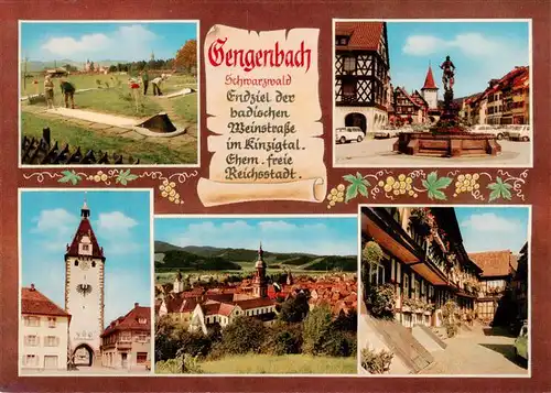 AK / Ansichtskarte 73928675 Gengenbach Minigolf Brunnen Stadttor Panorama 