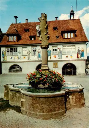 AK / Ansichtskarte  Haslach_Kinzigtal Brunnen Rathaus