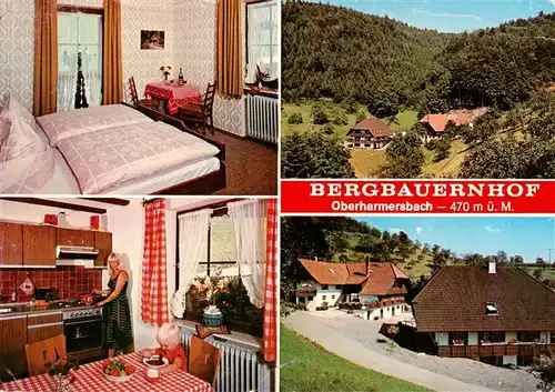 AK / Ansichtskarte 73928686 Oberharmersbach Bergbauernhof Gaststube Zimmer Panorama