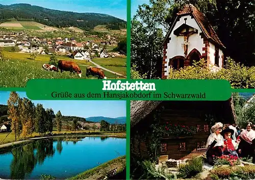 AK / Ansichtskarte  Hofstetten_Kinzigtal Panorama Hansjakob Kapelle Weiher Trachten