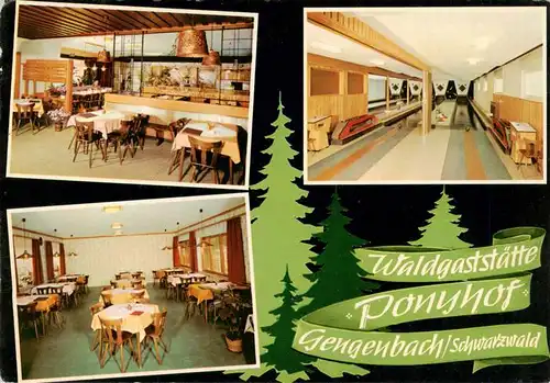 AK / Ansichtskarte 73928730 Gengenbach Waldgaststaette Ponyhof Gastraeume Kegelbahn