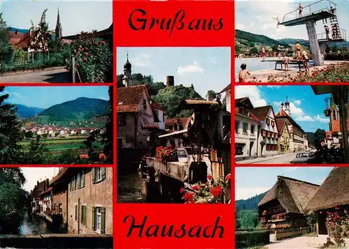 AK / Ansichtskarte 73928742 Hausach Orts und Teilansichten Schwimmbad Strasse Schwarzwaldhaus