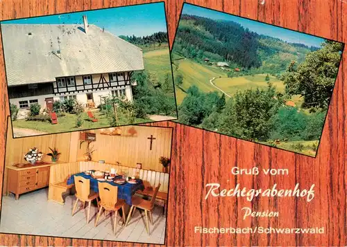 AK / Ansichtskarte 73928750 Fischerbach_Kinzigtal Pension Rechtgrabenhof Gaststube Panorama