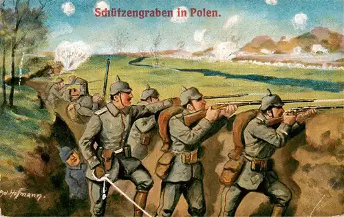 AK / Ansichtskarte 73928758 Polen_Poland Schuetzengraben Feldpost