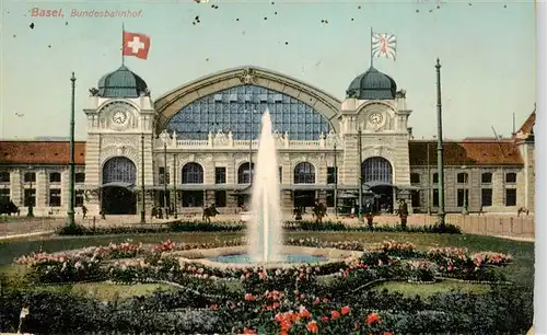AK / Ansichtskarte  Basel_BS Bundesbahnhof