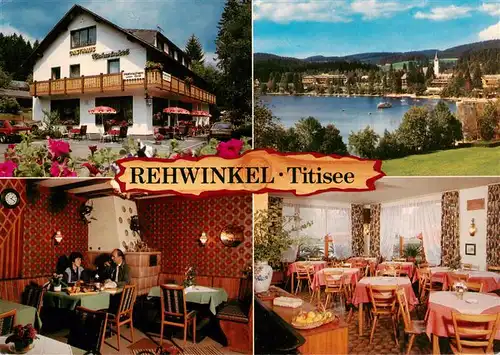 AK / Ansichtskarte 73928798 Titisee-Neustadt Gasthaus Pension Rehwinkel Gastraeume Seepartie