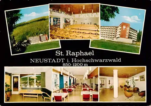 AK / Ansichtskarte 73928828 Neustadt__Schwarzwald_Titisee-Neustadt Altersheim St Raphael Teilansichten Gastraeume Foyer