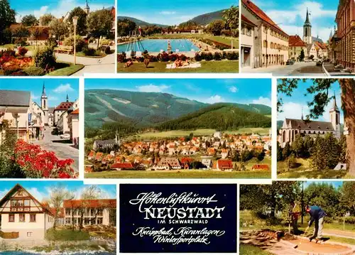 AK / Ansichtskarte 73928851 Neustadt__Schwarzwald_Titisee-Neustadt Kuranlagen Freibad Ortspartien Muenster Minigolf