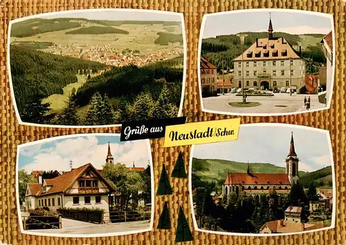 AK / Ansichtskarte 73928857 Neustadt__Schwarzwald_Titisee-Neustadt Panorama Rathaus Ortsansicht Muenster