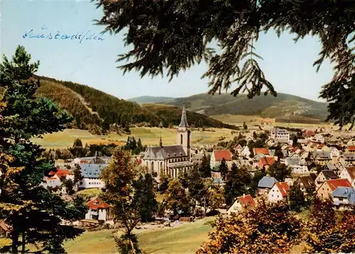 AK / Ansichtskarte  Titisee-Neustadt Panorama mit Kirche