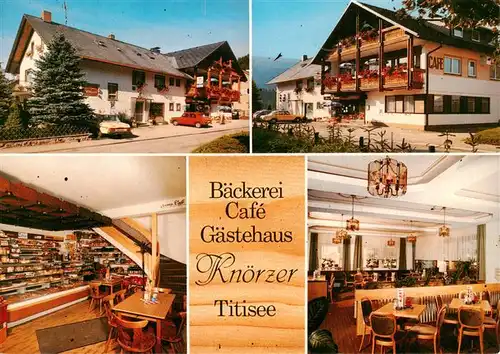 AK / Ansichtskarte 73928884 Titisee-Neustadt Baeckerei Cafe Gaestehaus Knoerzer Gastraeume