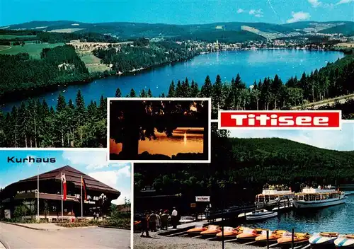 AK / Ansichtskarte  Titisee-Neustadt Fliegeraufnahme Kurhaus Seepartie Bootsanlegesteg