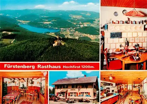 AK / Ansichtskarte 73928896 Titisee-Neustadt Fliegeraufnahme Fuerstenberg Rasthaus Hochfirst Gastraeume