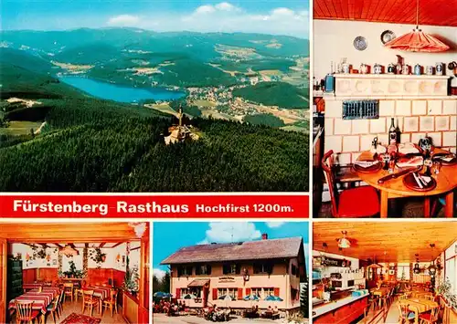 AK / Ansichtskarte  Titisee-Neustadt Fliegeraufnahme Fuerstenberg Rasthaus Hochfirst Gastraeume