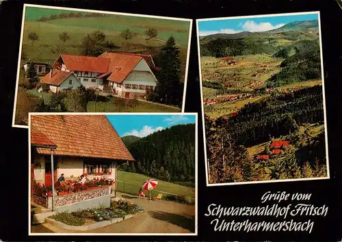 AK / Ansichtskarte 73928914 Unterharmersbach Schwarzwaldhof Fritsch Fliegeraufnahme
