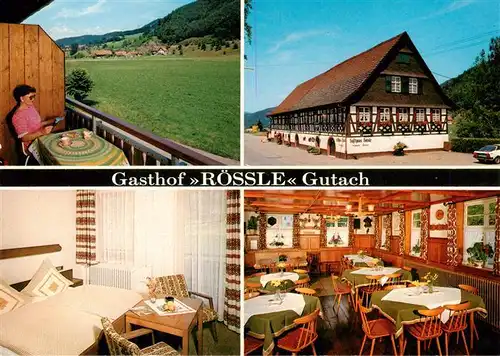 AK / Ansichtskarte 73928917 Gutach_Schwarzwald Gasthof Roessle Zimmer Gastraum