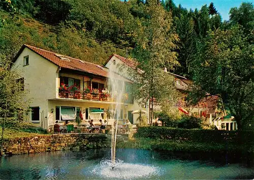 AK / Ansichtskarte  Loecherberg_Oberharmersbach Hotel Pension Schwarzwald Idyll Fontaene