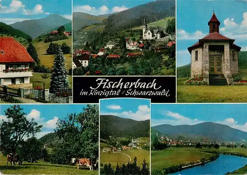 AK / Ansichtskarte 73928955 Fischerbach_Kinzigtal Gasthaus Kirche Kapelle Panorama KInzigpartie