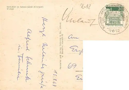 AK / Ansichtskarte  Haslach_Kinzigtal Kirchen
