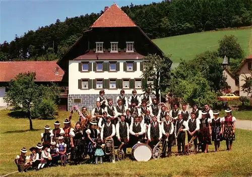 AK / Ansichtskarte  Bleibach_Gutach_Breisgau Musikverein Bleibach mit Elztaeler Trachtengruppe