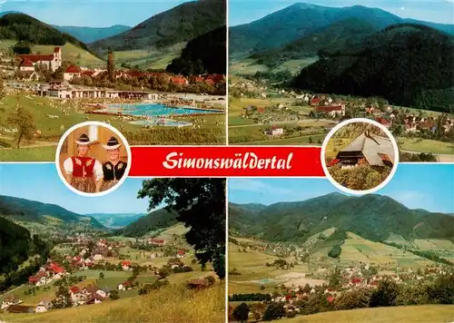 AK / Ansichtskarte  Simonswaeldertal_Simonswald Freibad Panorama Teilansichten