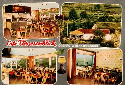 AK / Ansichtskarte  Oberrotweil Cafe Vogesenblick Gastraeume