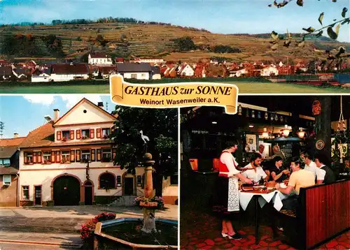 AK / Ansichtskarte 73929068 Wasenweiler Gasthaus zur Sonne Gastraum Panorama