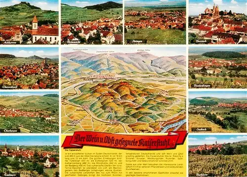 AK / Ansichtskarte  Kaiserstuhl_Region mit Achkarren Oberrottweil Oberbergen Endingen Bickensohl Ihringen Breisach Bischoffingen Sasbach Burkheim