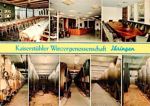 AK / Ansichtskarte 73929082 Ihringen_Kaiserstuhl Kaiserstuehler Winzergenossenschaft  Gastraeume Weinkeller Teilansichten