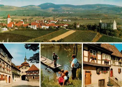 AK / Ansichtskarte  Burkheim_Kaiserstuhl Panorama Stadttor Floesser Fachwerkhaus