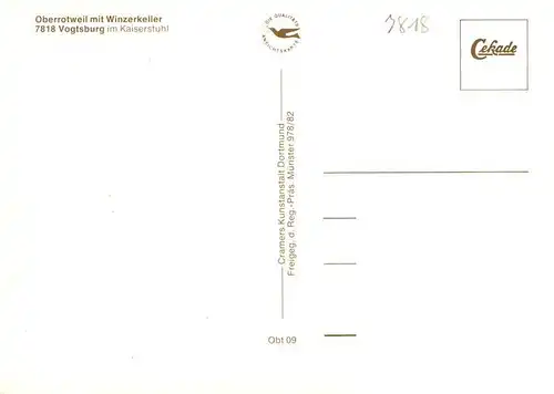 AK / Ansichtskarte 73929138 Vogtsburg_Kaiserstuhl Oberrotweil mit Winzerkeller 