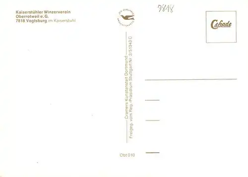 AK / Ansichtskarte  Vogtsburg_Kaiserstuhl Kaiserstuehler Winzerverein Oberrotweil 