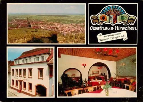 AK / Ansichtskarte  Ihringen_Kaiserstuhl Panorama Gasthaus Hirschen Gaststube