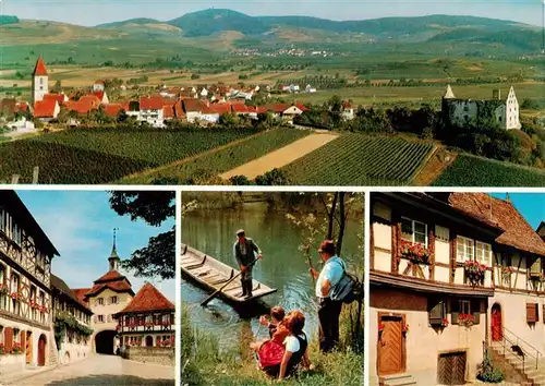 AK / Ansichtskarte  Burkheim_Kaiserstuhl Panorama Stadtor Floesser Fachwerkhaus