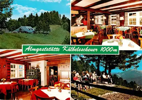 AK / Ansichtskarte  Muenstertal__Schwarzwald Almgaststaette Kaelbelescheuer Gastraeume Panorama