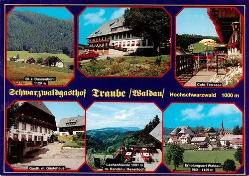 AK / Ansichtskarte  Waldau_Schwarzwald_Titisee-Neustadt Schwarzwaldgasthof Traube Bossenbuehl Cafe Terrasse Gasthaus Lachenhaeusle mit Kandel Ortspartie