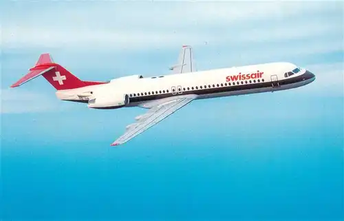 AK / Ansichtskarte  Flugzeuge_Zivil Swissair Fokker 100