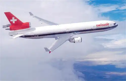 AK / Ansichtskarte  Flugzeuge_Zivil Swissair Mc Donnell Douglas MD-11