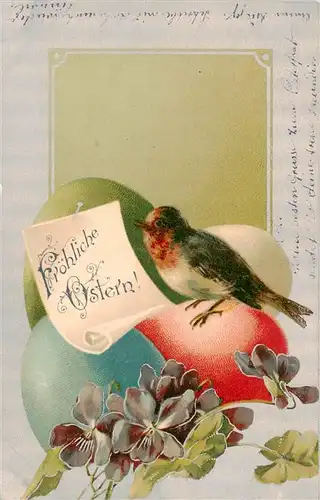 AK / Ansichtskarte  Ostern_Easter_Paques_Pasqua Vogel Eier Litho